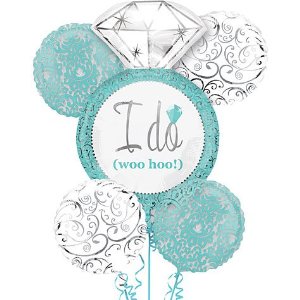 I Do Diamond Ring Tiffany Balloon Bouquet I Do Diamond Ring Tiffany Balloon Bouquet